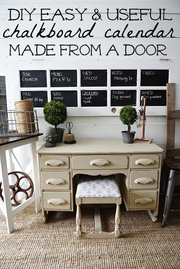DIY Chalkboard Calendar- liz marie blog