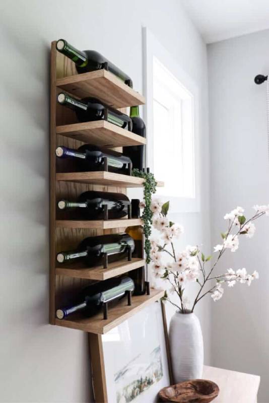 DIY wood wine rack