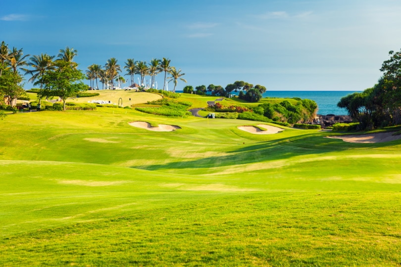 golf course near seaside