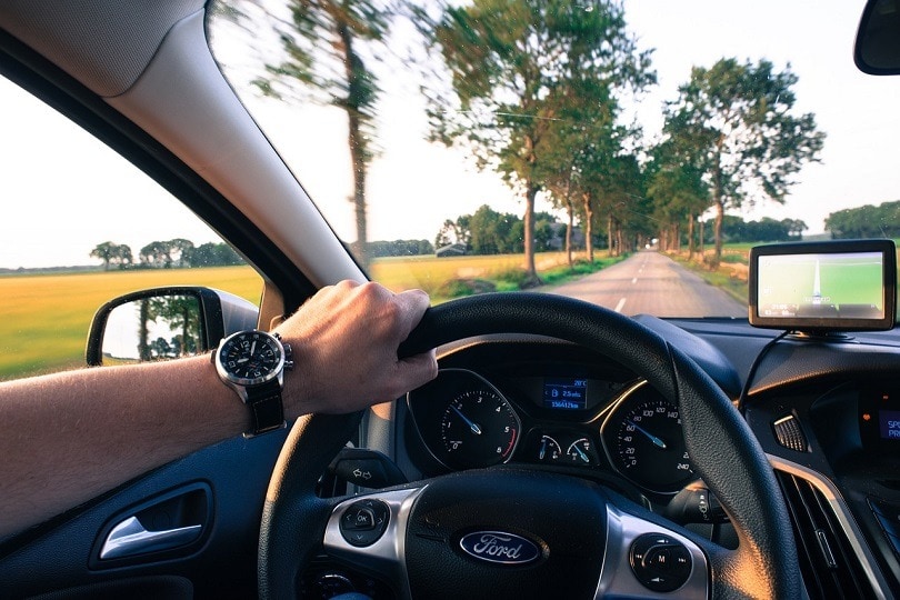 Man driving