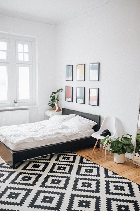 scandinavian bedroom interior