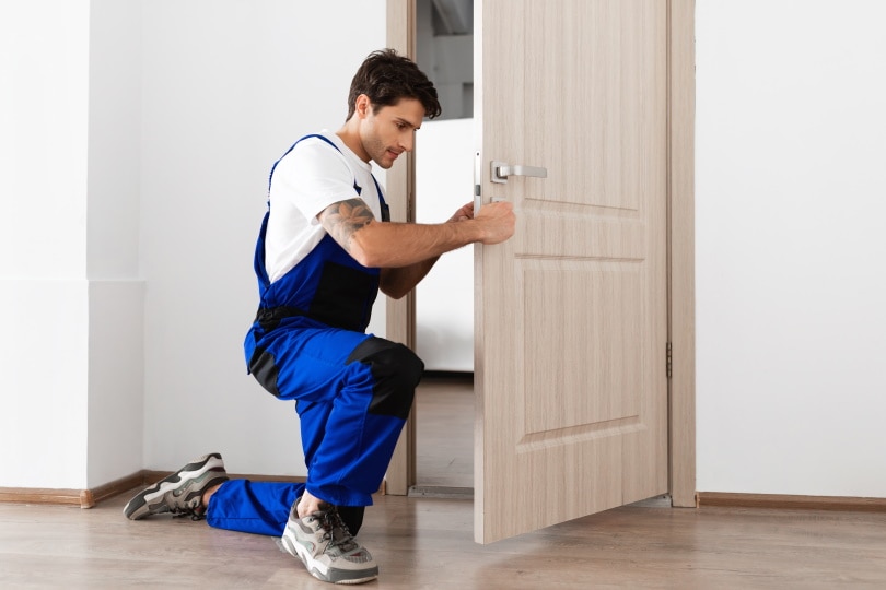 wooden door installation