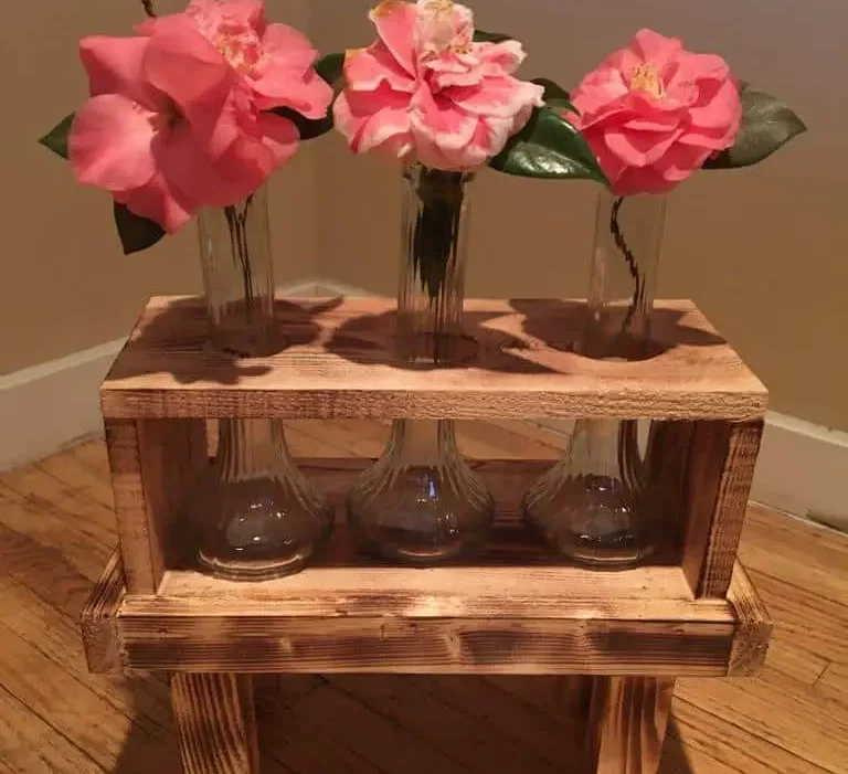 pyrography pallet plant stands